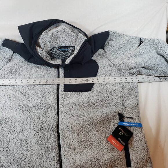 Columbia Titanium Arctic Crest Sherpa Full Zip Fleece Jacket Gray Men's Sz 2X - Picture 13 of 14